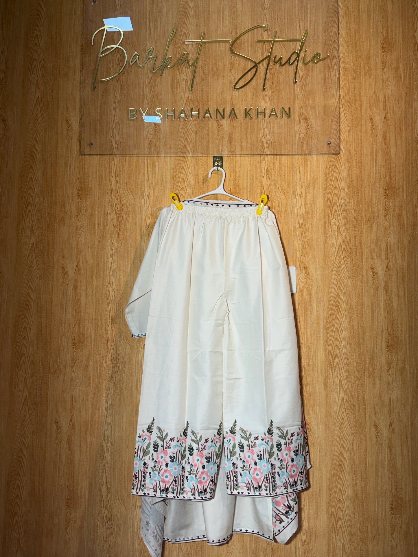 Floral Printed Kurti with Palazzo & Dupatta