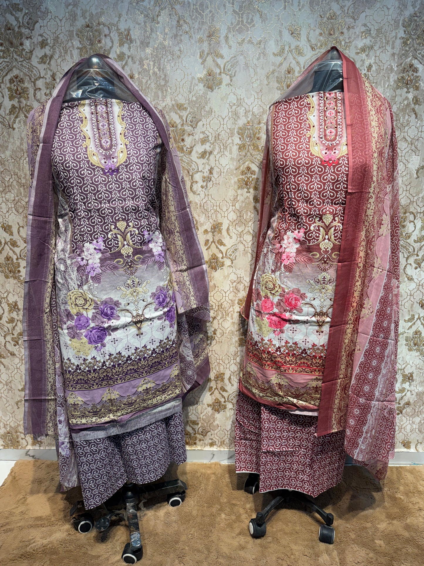 Unstitched pure cotton suits