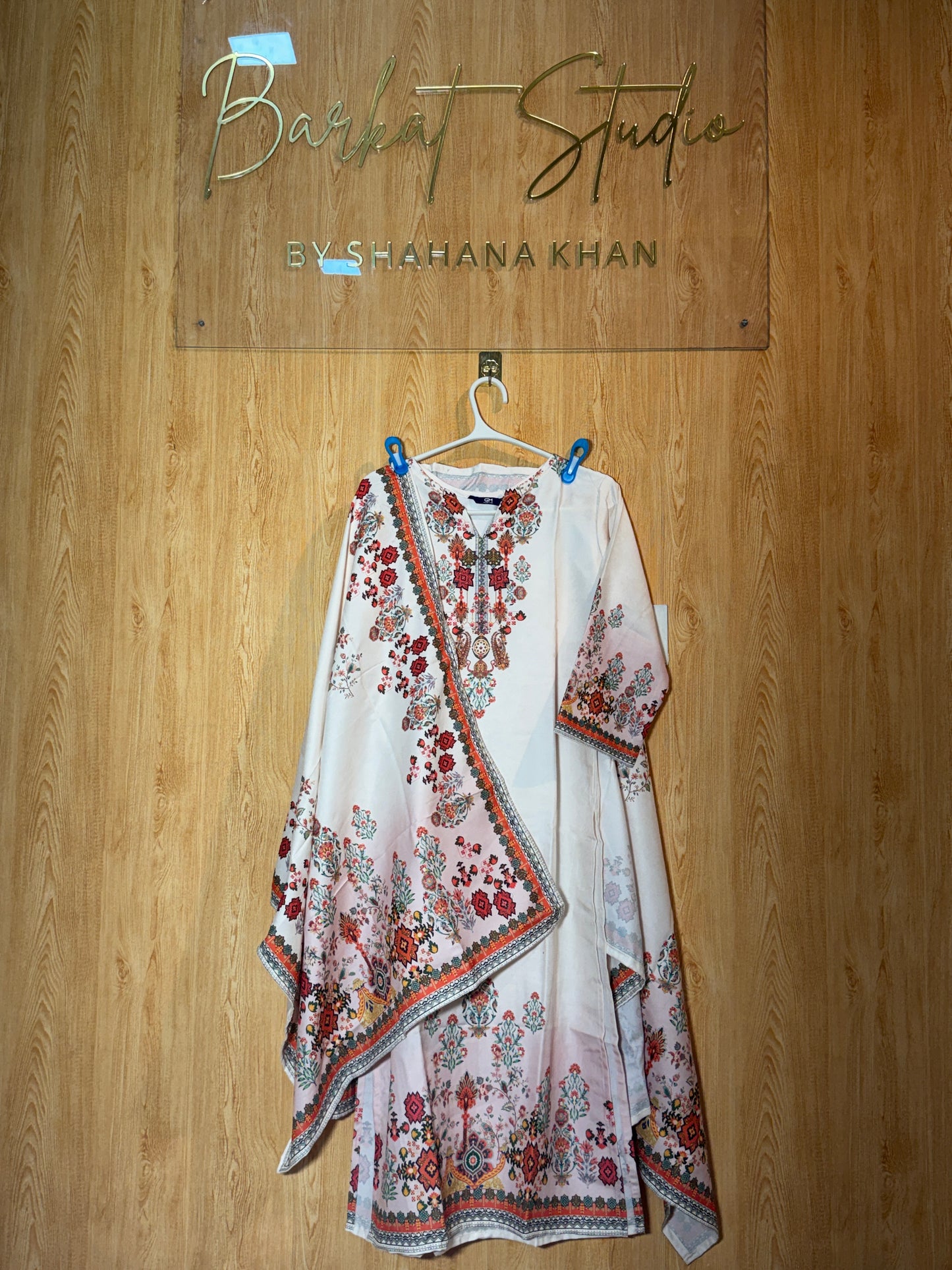 Floral Printed Kurti with Palazzo & Dupatta