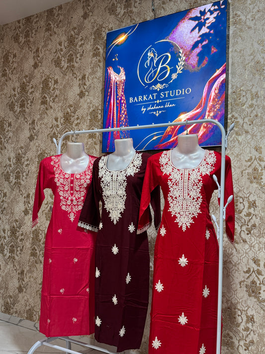 Embroidered Straight Kurti