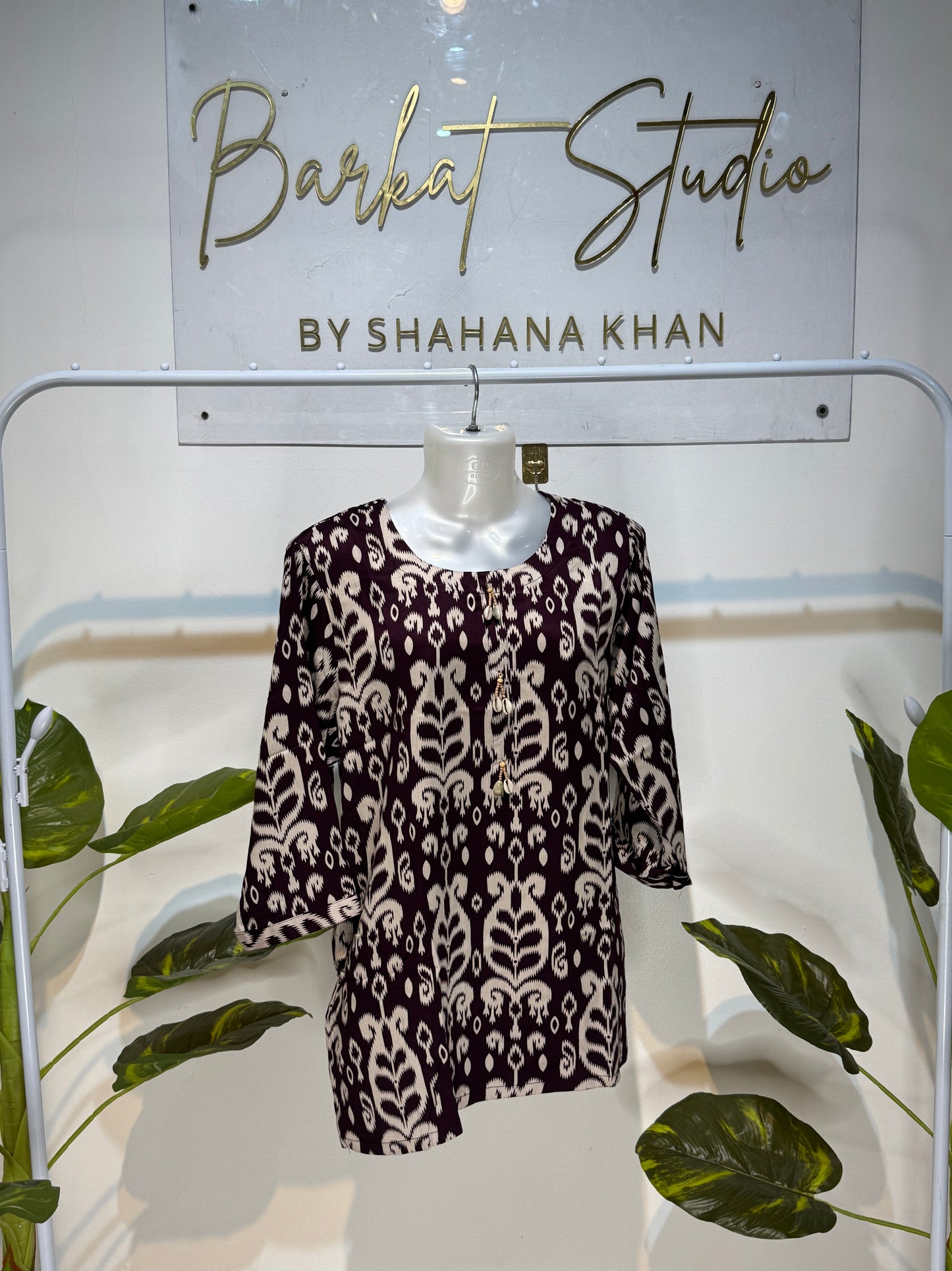 Barkat Studio Noir Ikat Printed Cotton Kurti