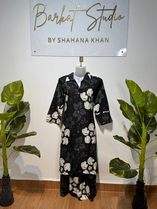 Bloom Black Floral Co-Ord Set