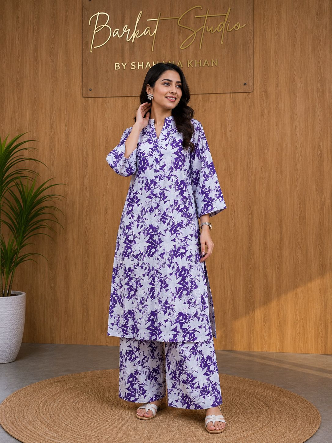 Casual Floral Cotton Co-Ord Set
