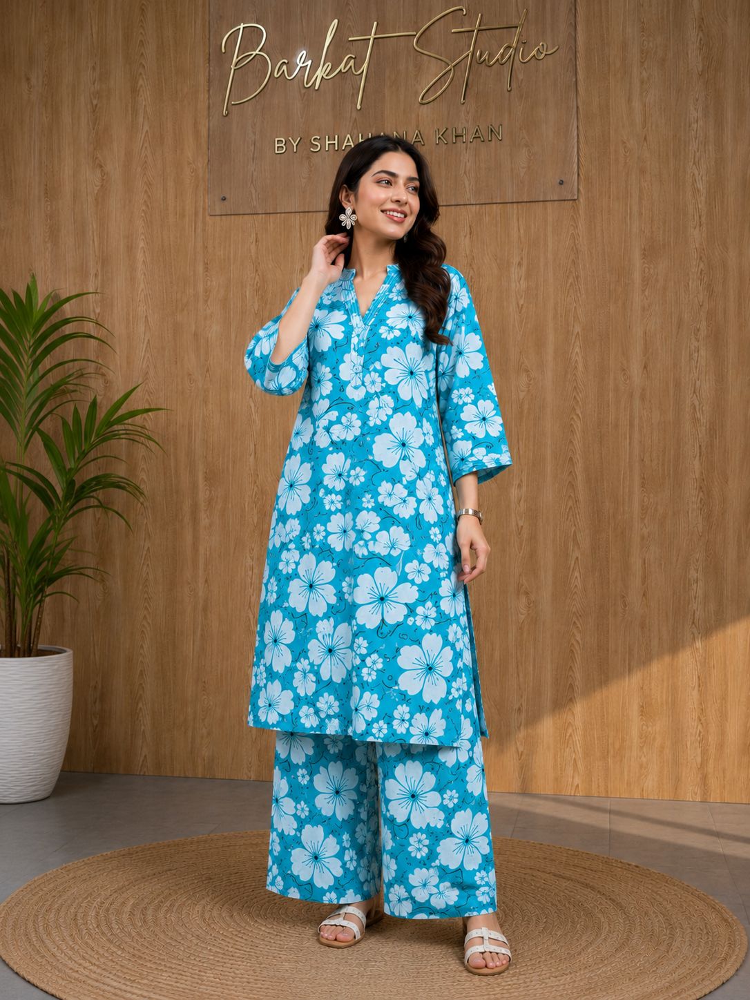 Casual Floral Cotton Co-Ord Set
